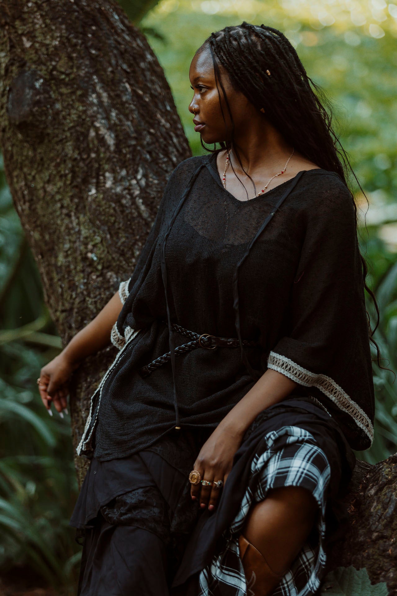 Natural Hooded Poncho