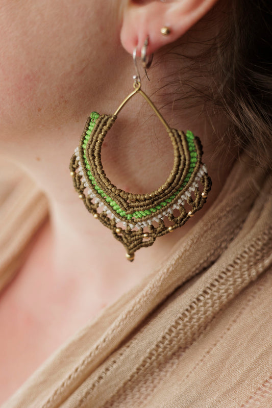 Wild Mandala Teardrop Hoops