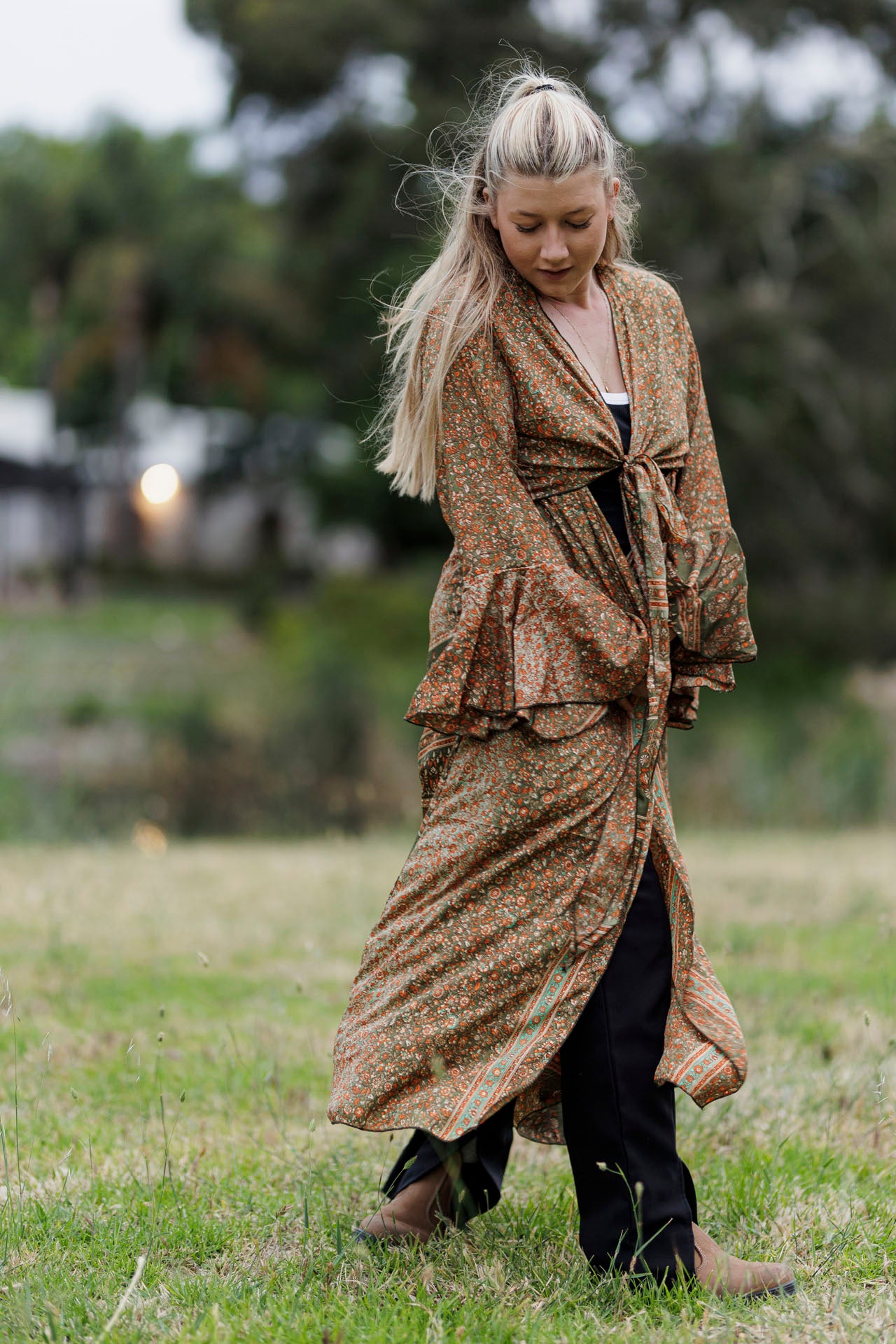 Wreath Duster Kimono