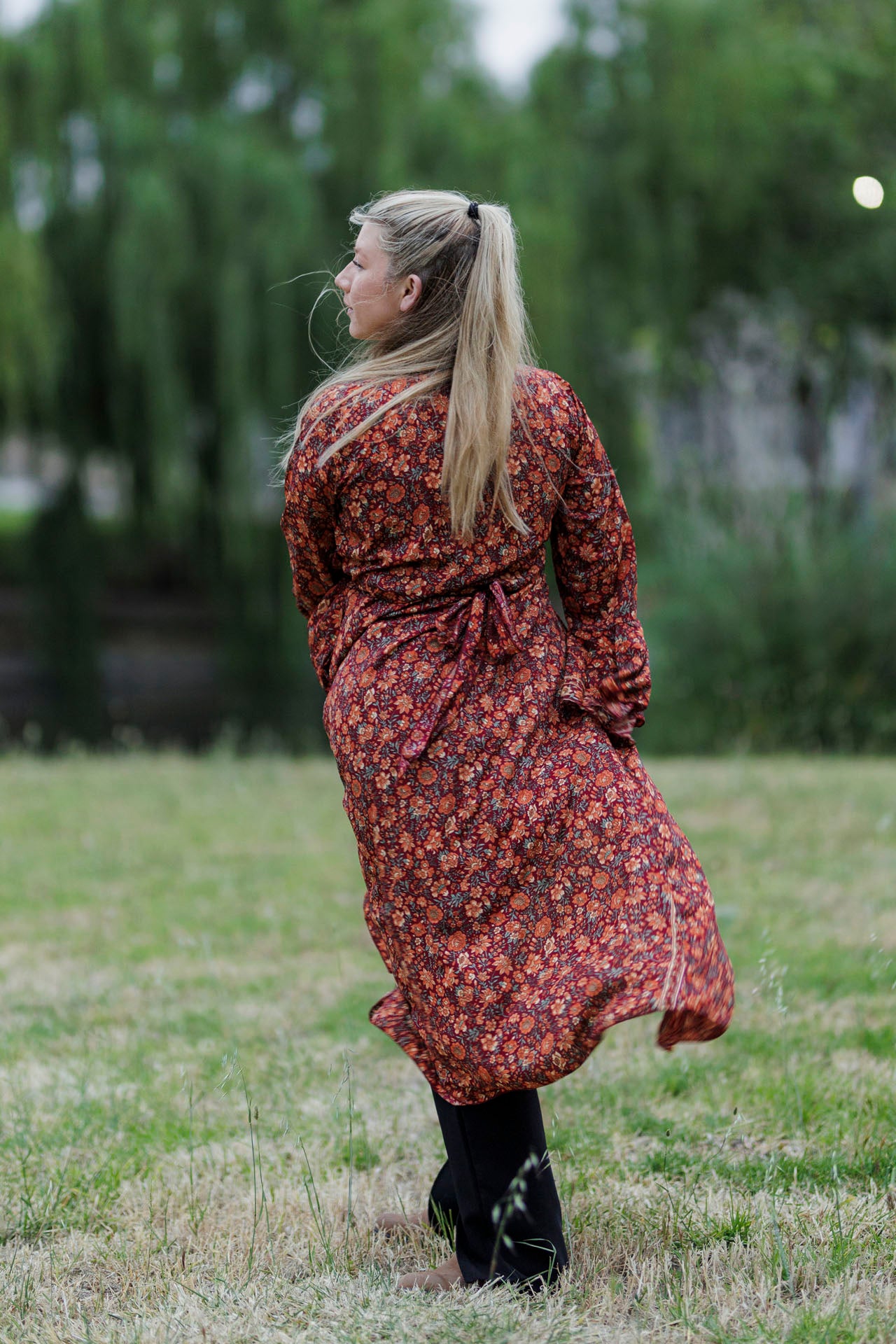 Cranberry Duster Kimono