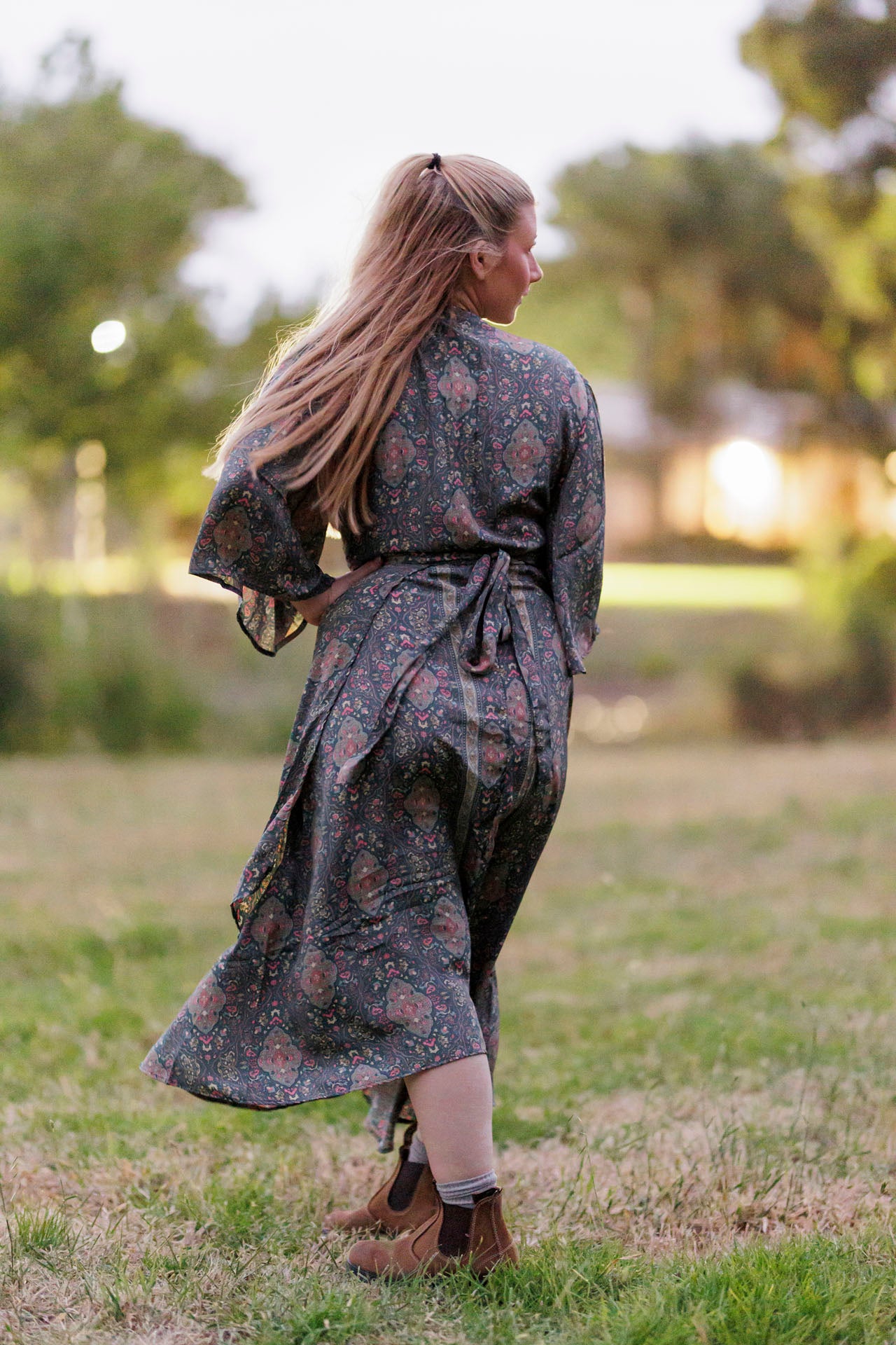 Noelle Wrap Dress Ancient Earth