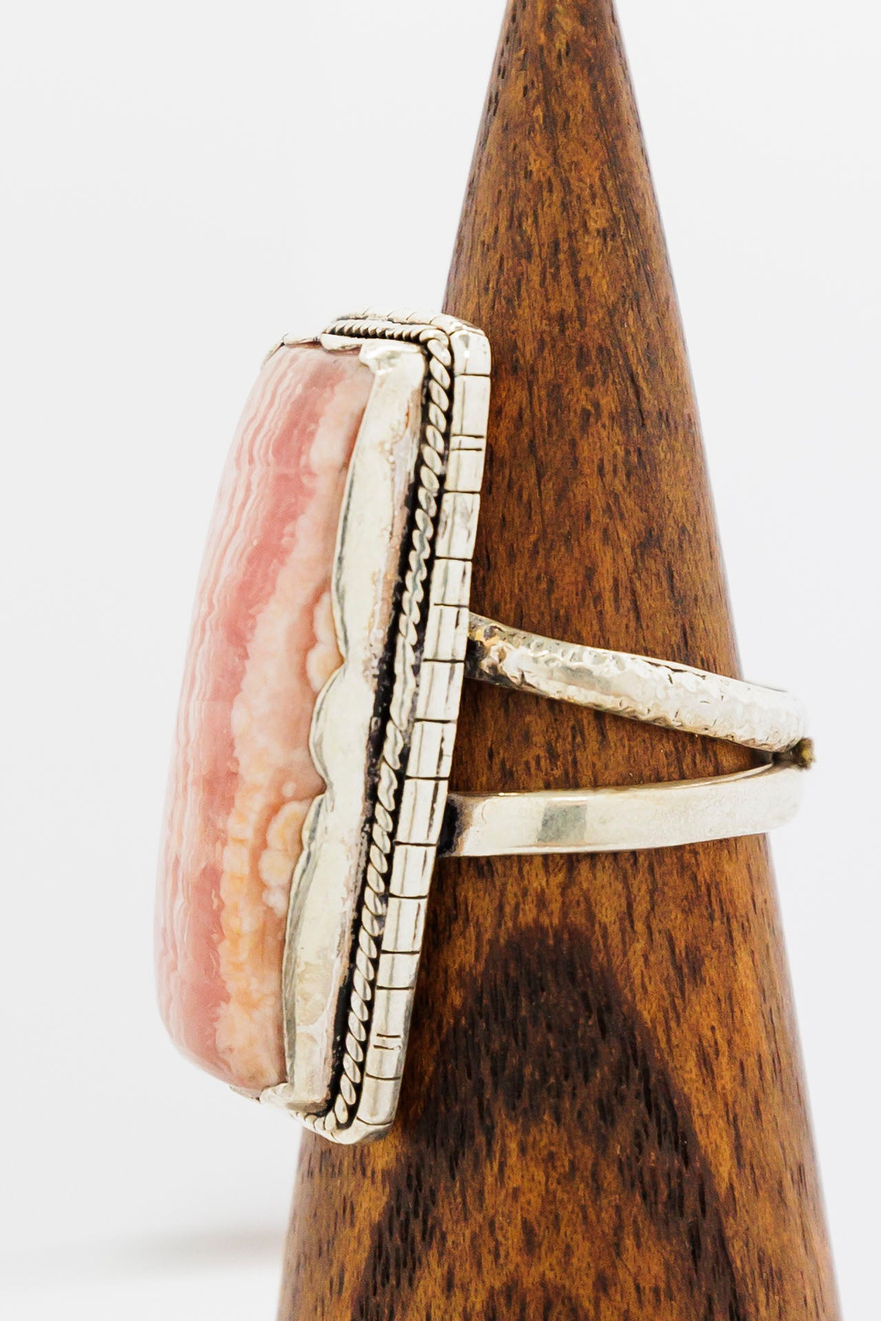Rodochrosite Pink Jasper Ring (Size O)