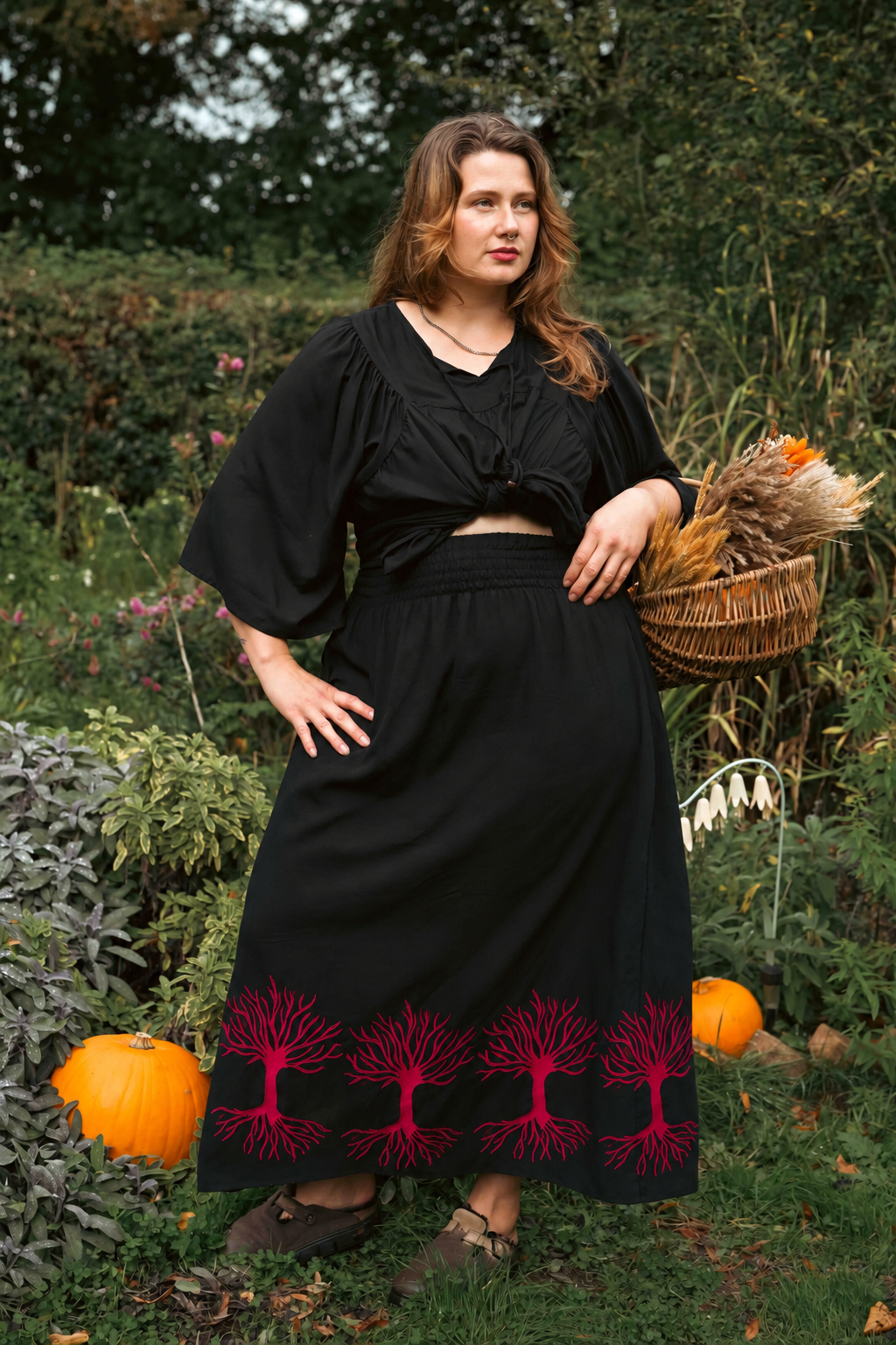 Blood Oak Embroidered Skirt