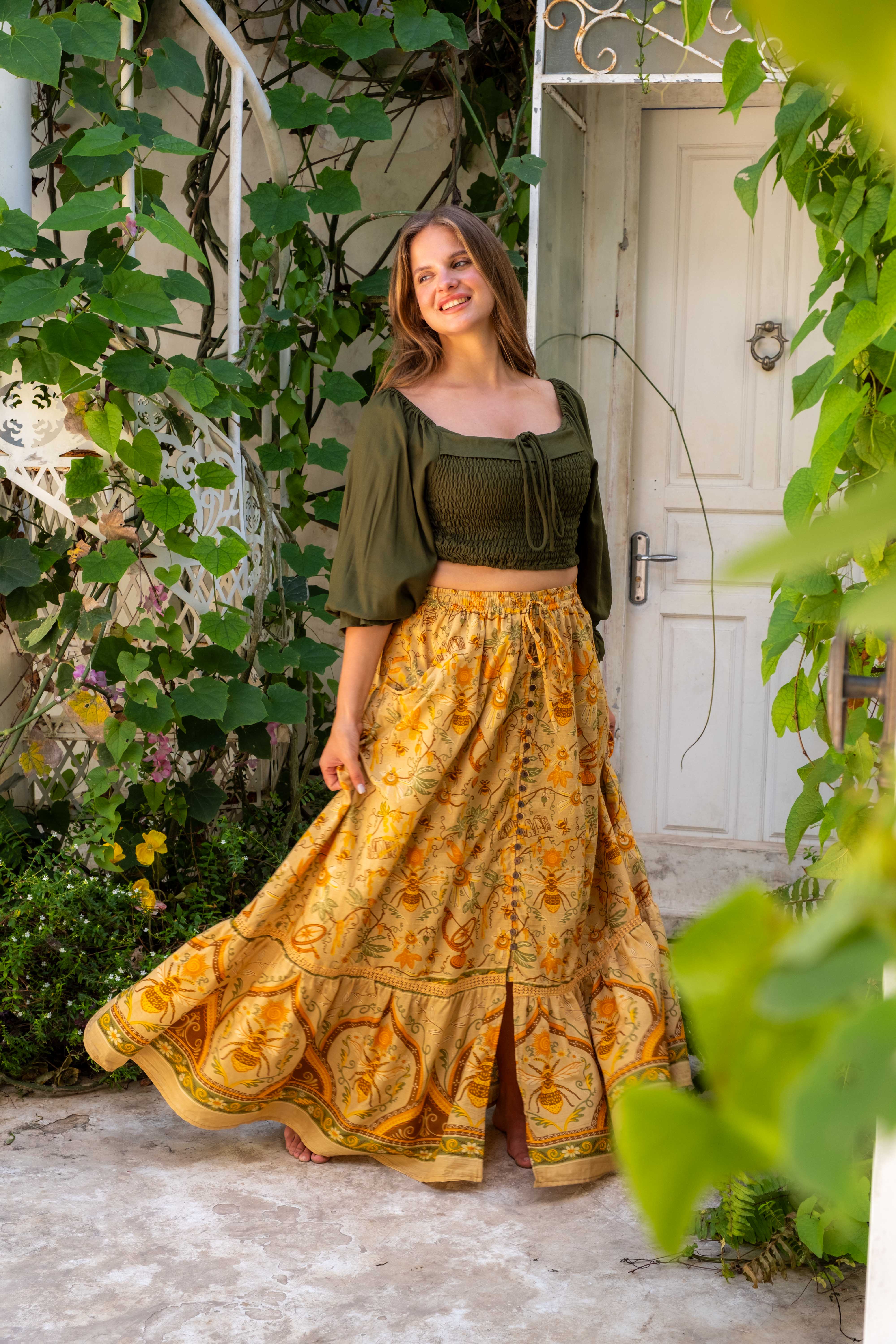 Golden Years Skirt in Honeycomb