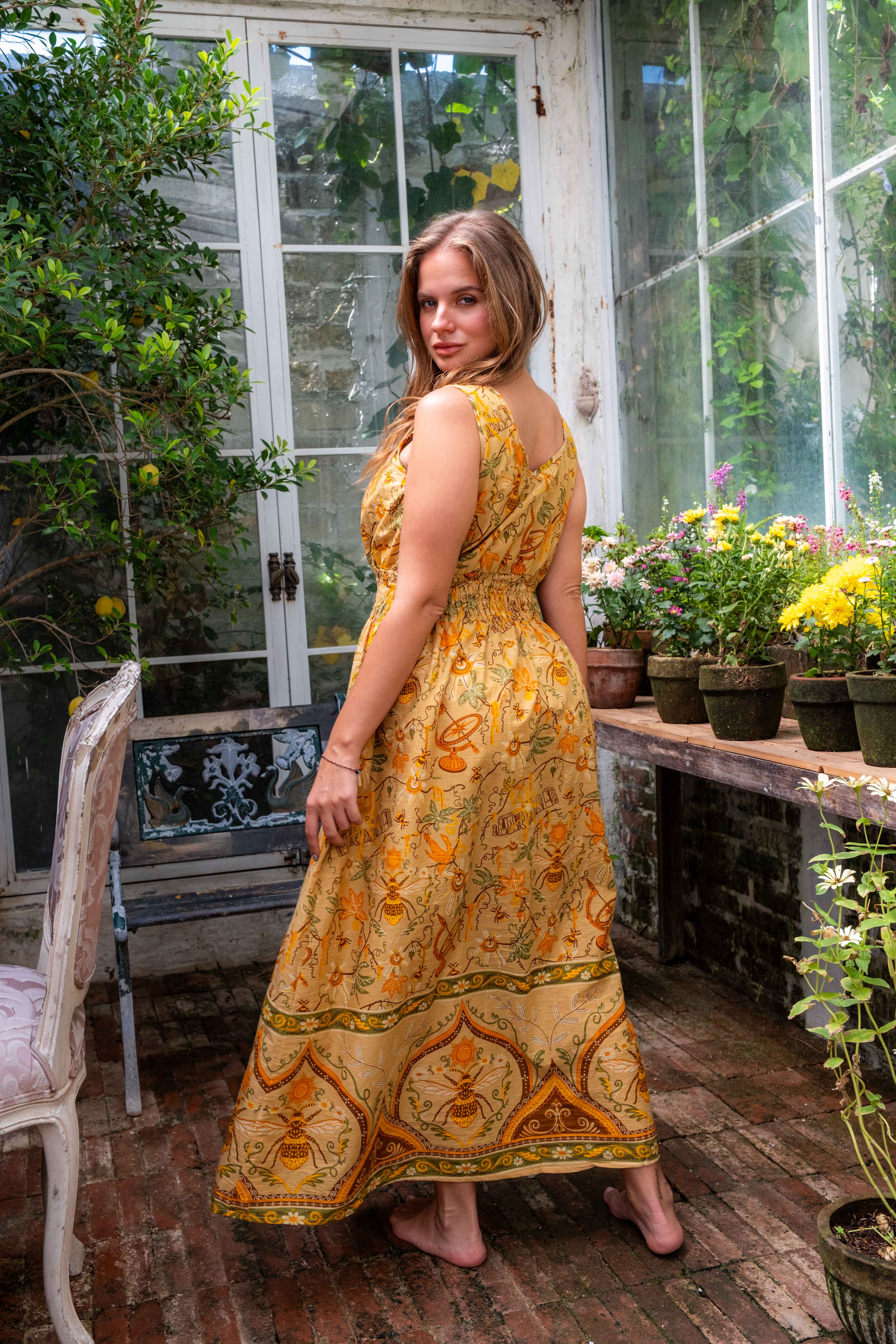 Secret Garden Summer Dress in Honeycomb