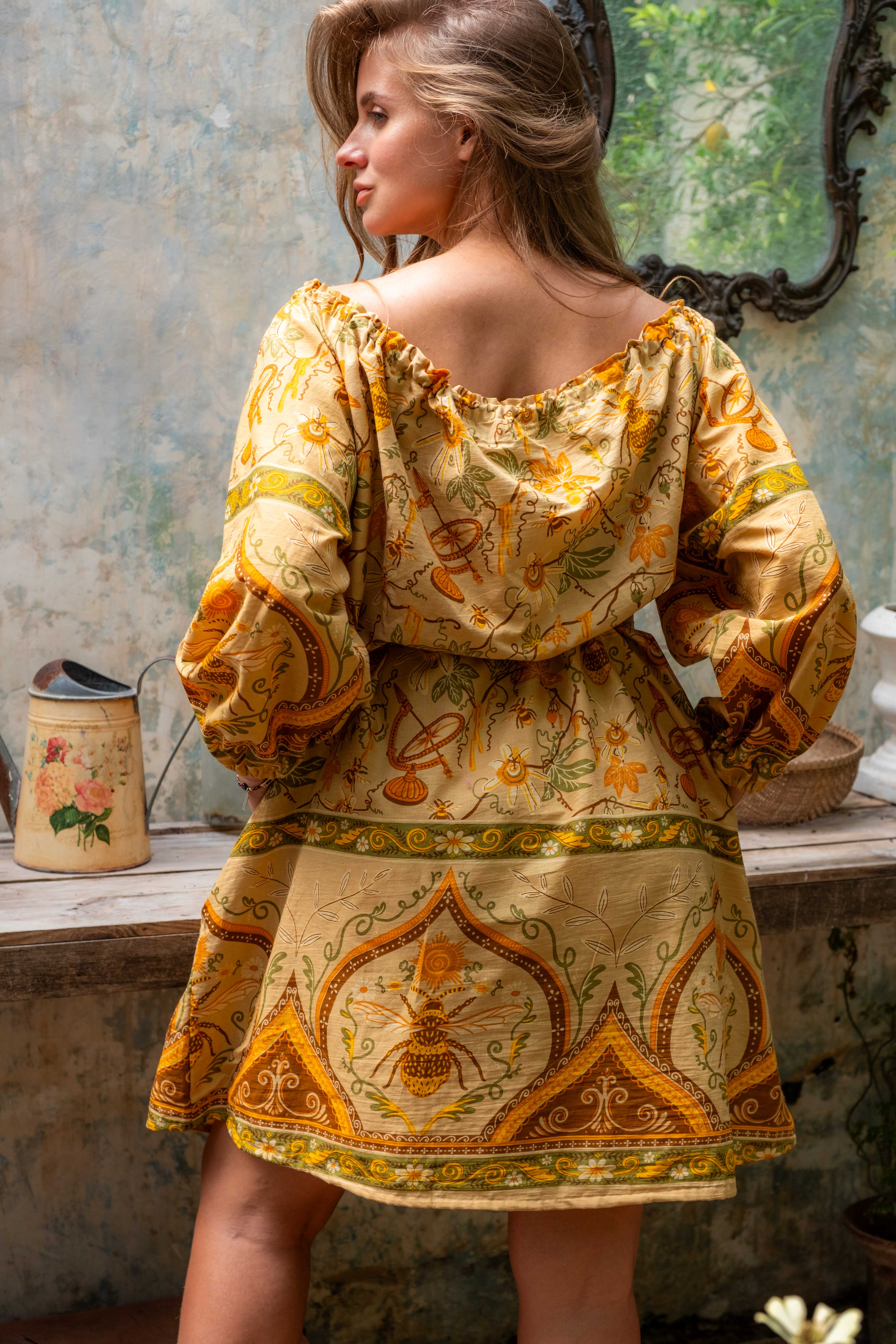 Maiden Dress in Honeycomb