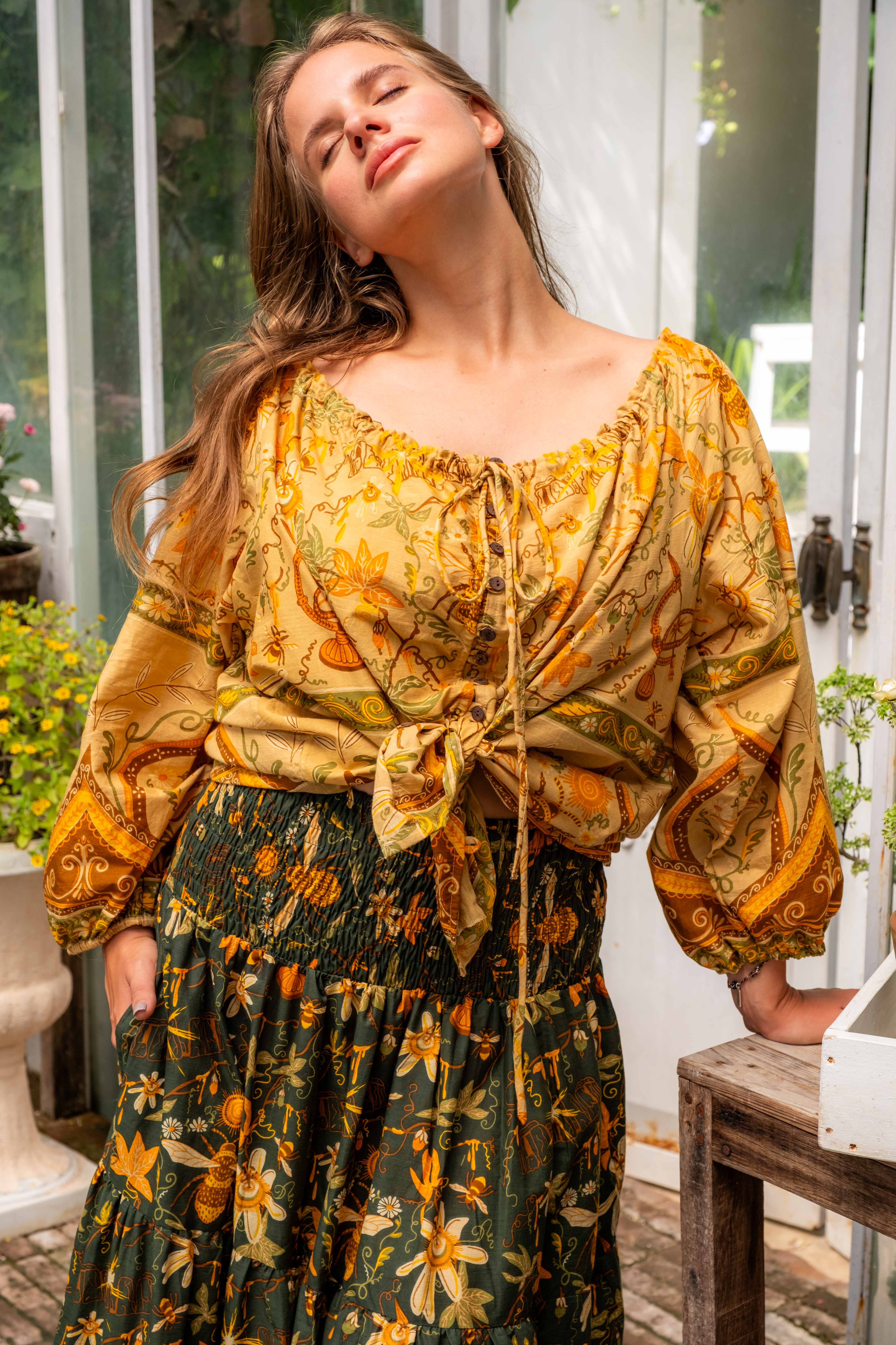 Maiden Blouse in Honeycomb