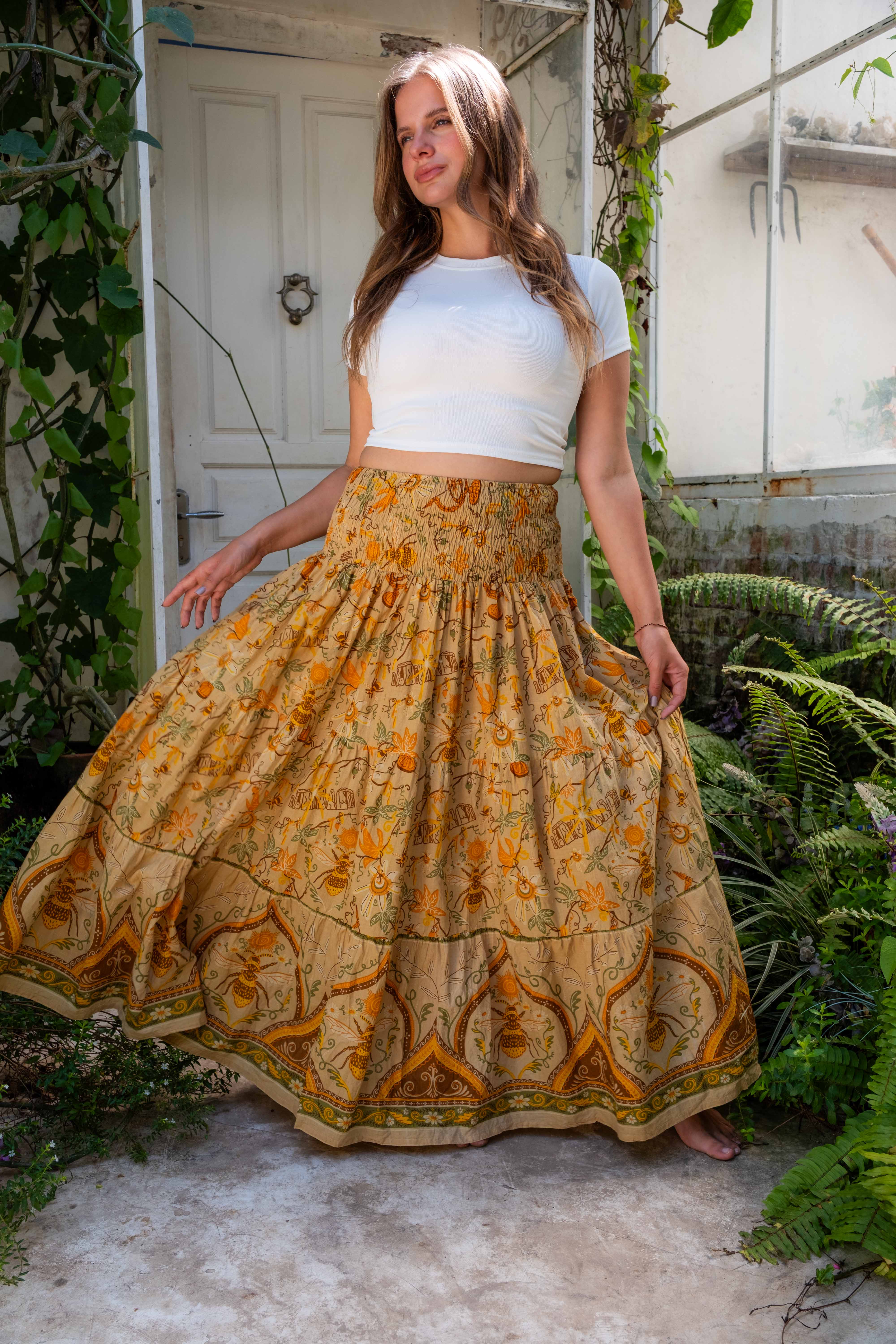 Original Maxi Skirt in Honeycomb