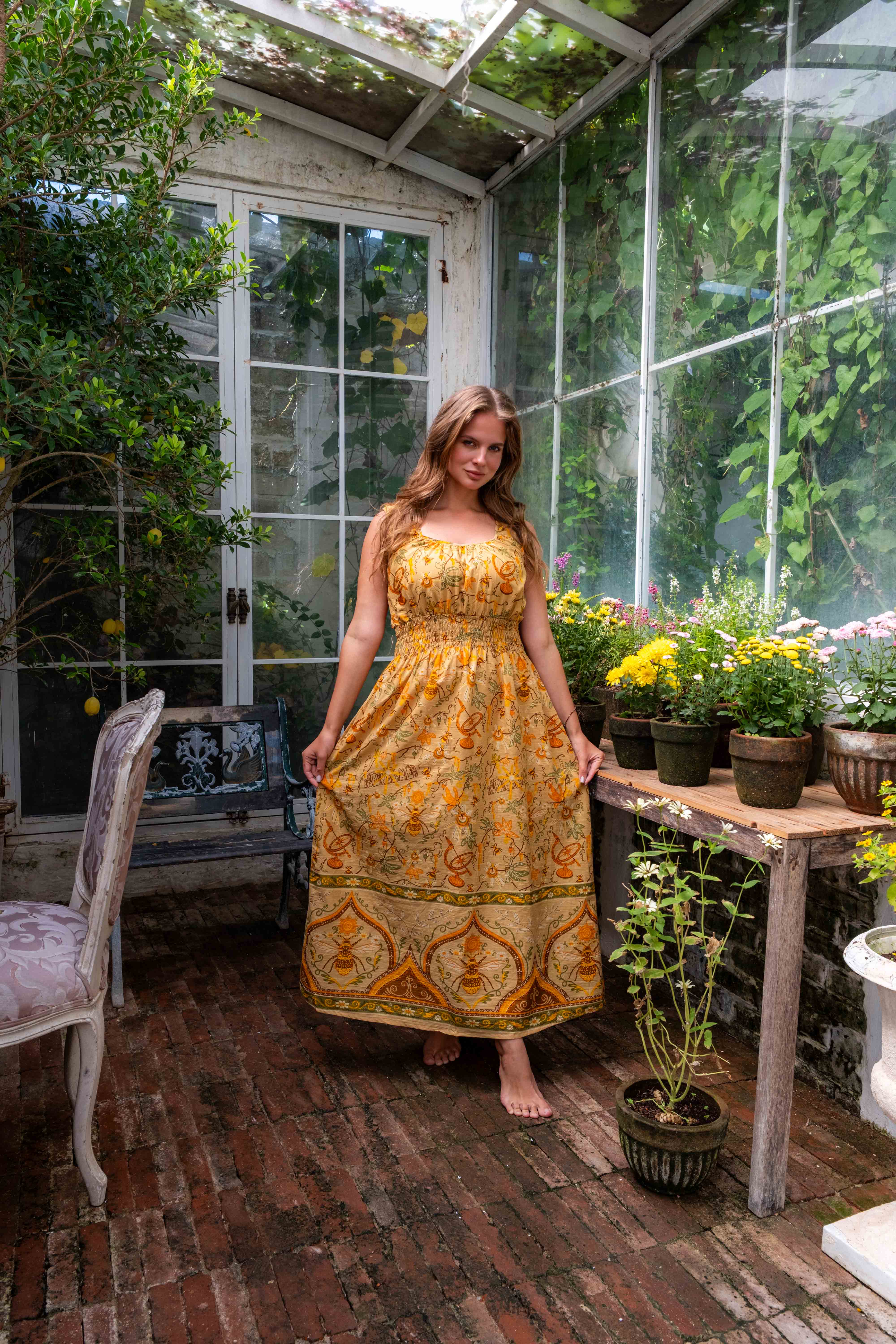 Secret Garden Summer Dress in Honeycomb