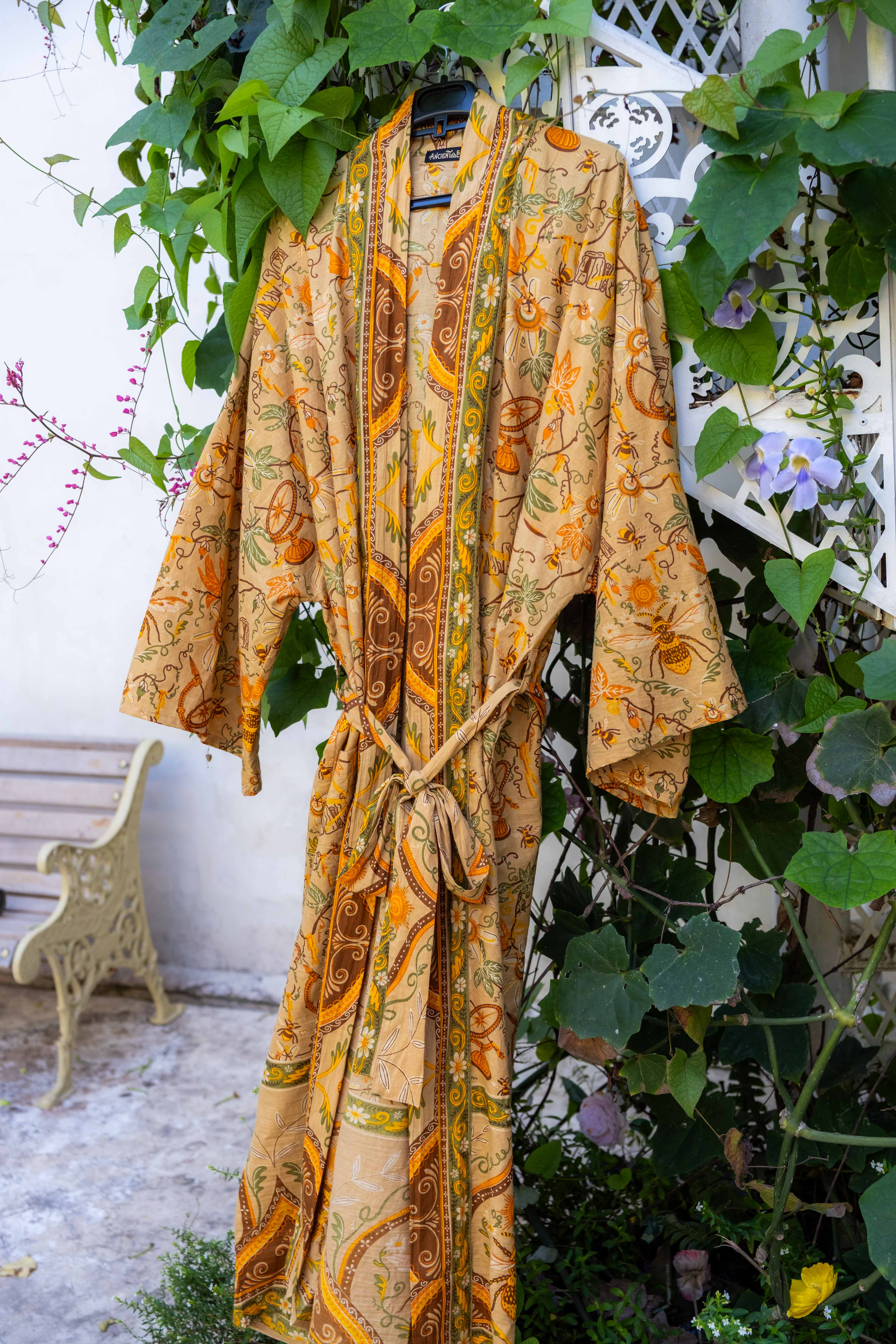 Kimono Robe in Honeycomb