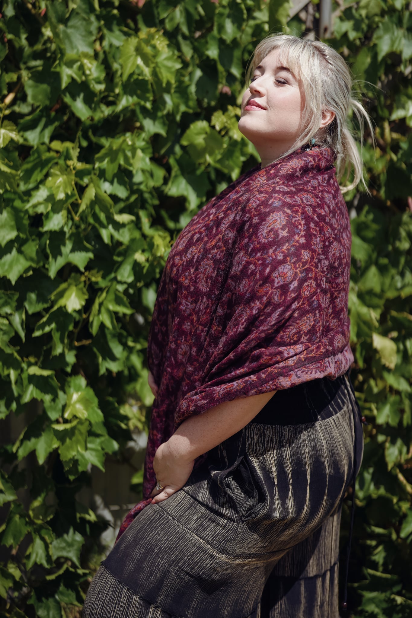 Cherry Wine Pashmina