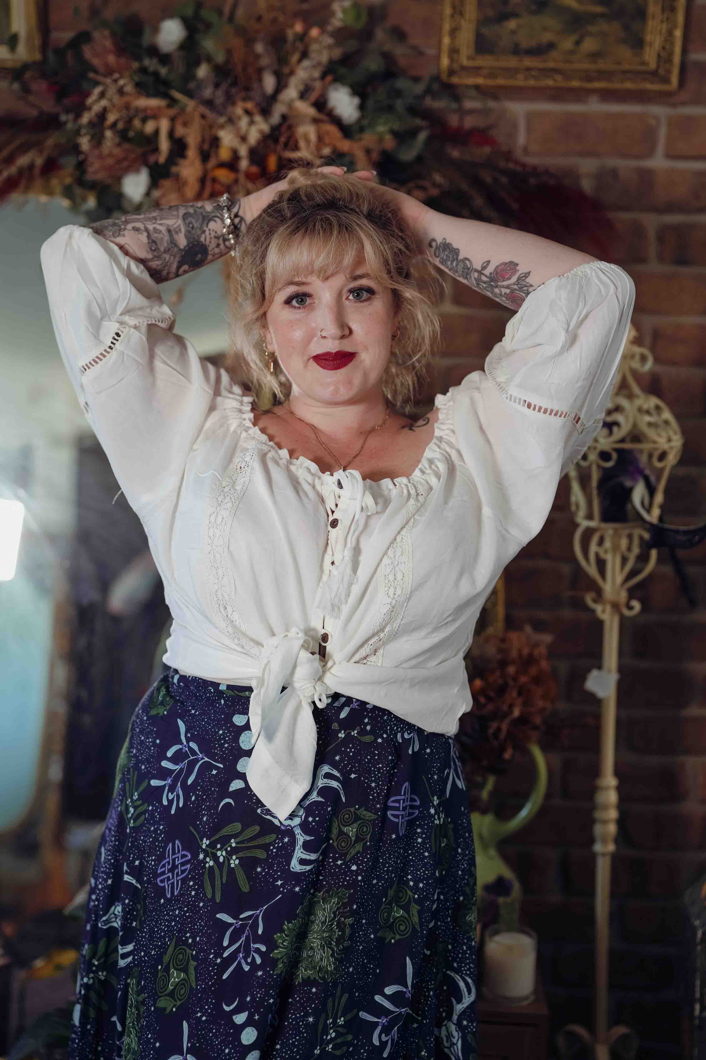 Maiden Blouse Black/White