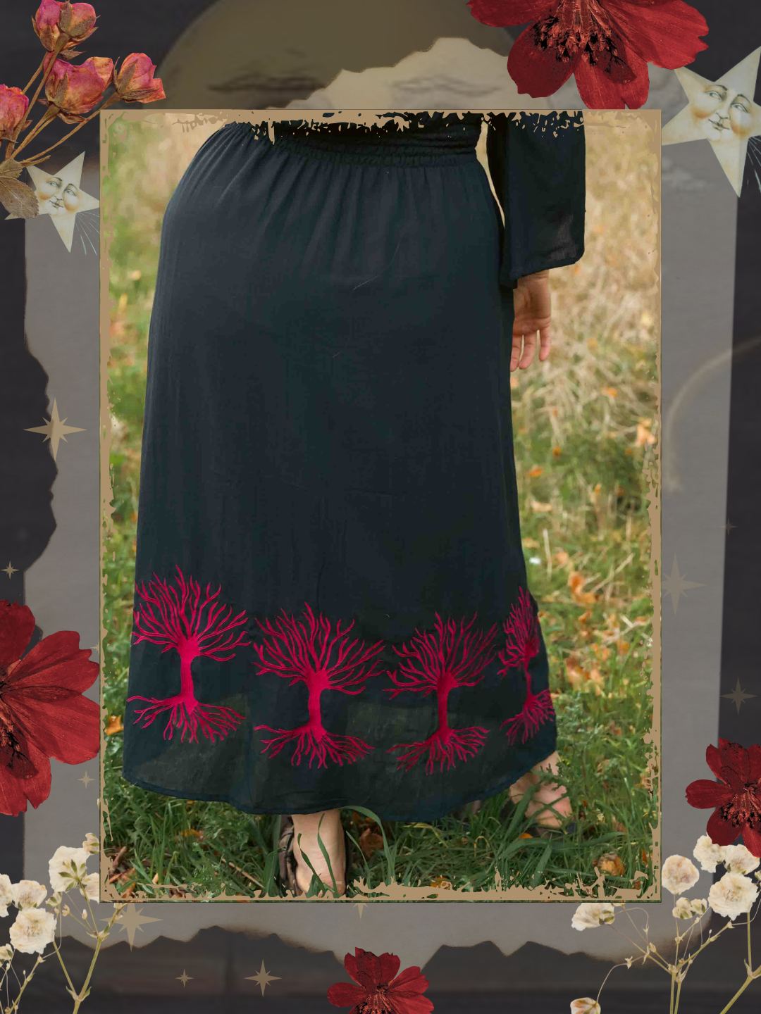 Blood Oak Embroidered Skirt