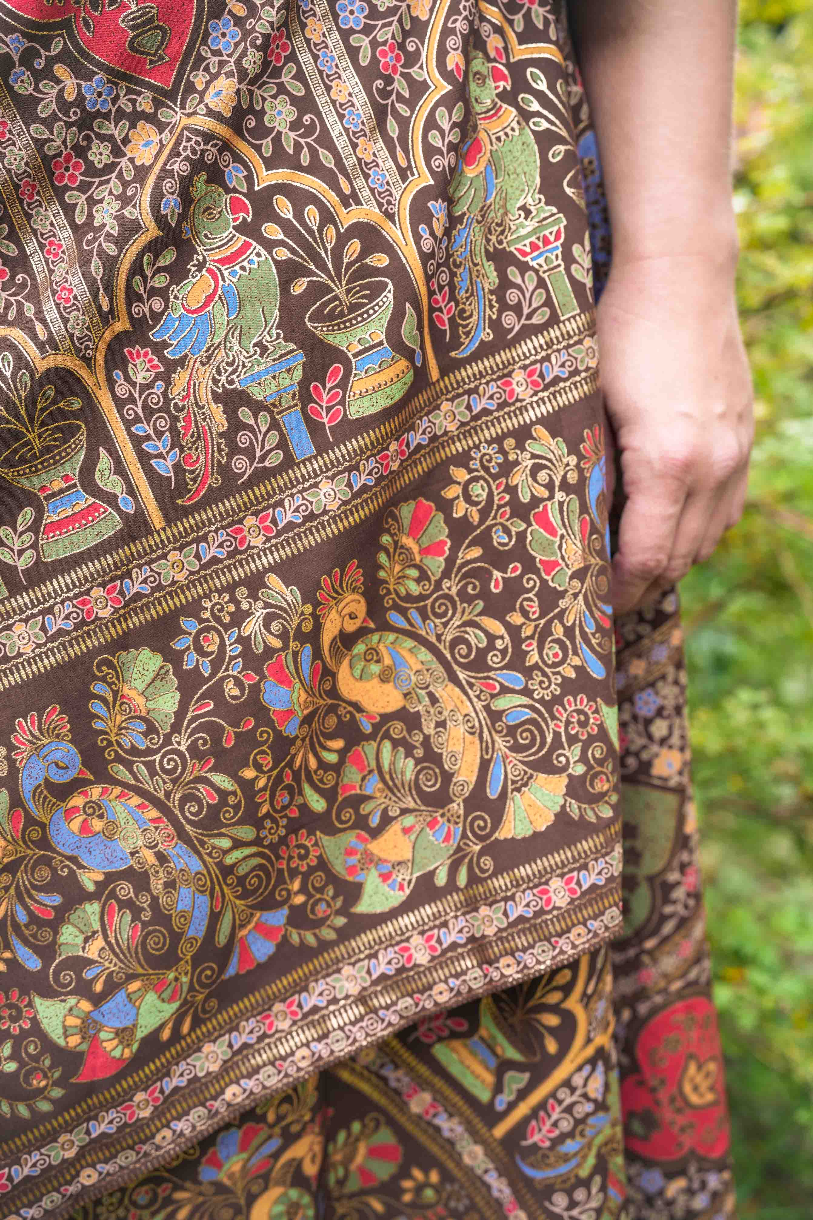 Vintage Brass Wrap Dress