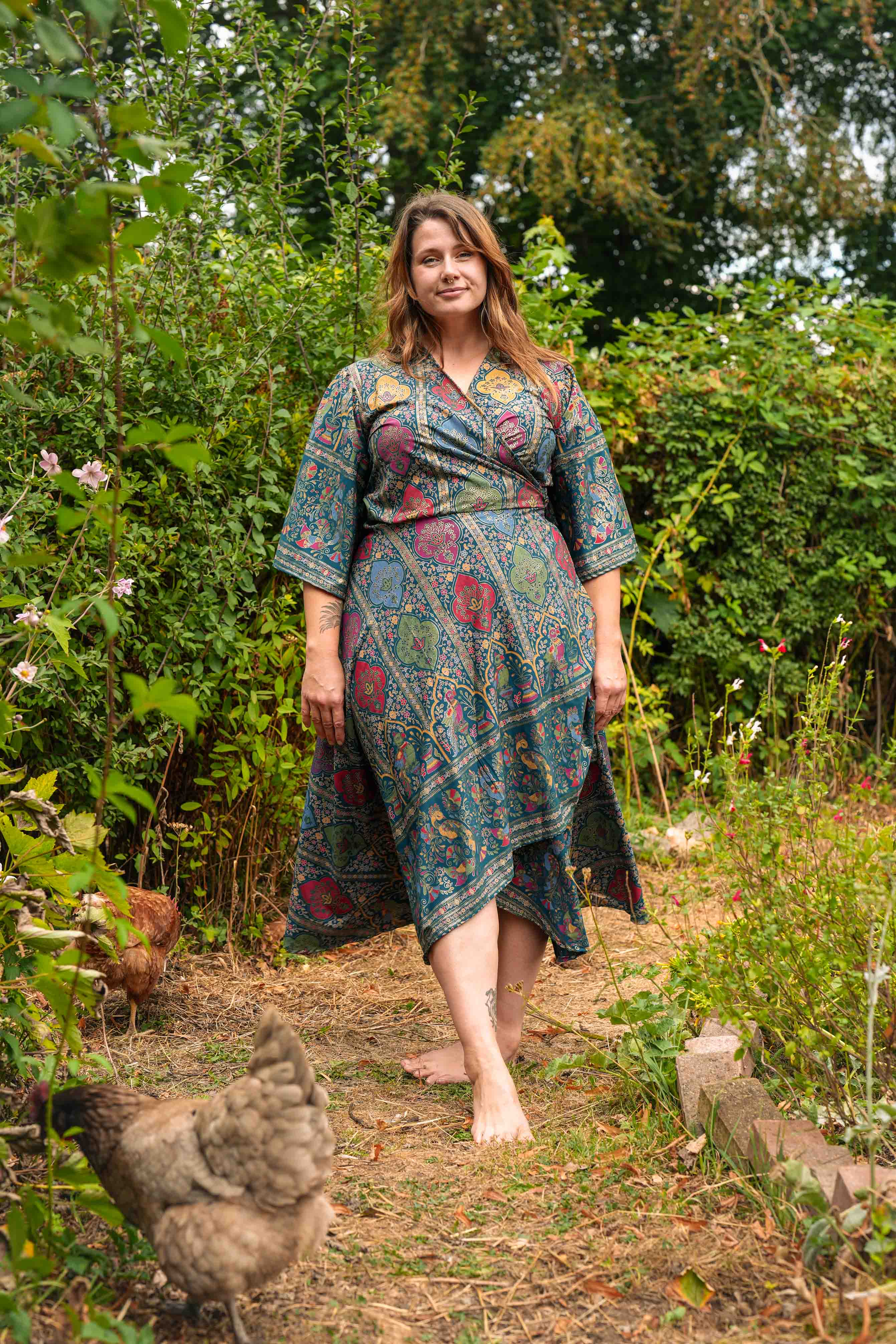 Royal Jewel Wrap Dress