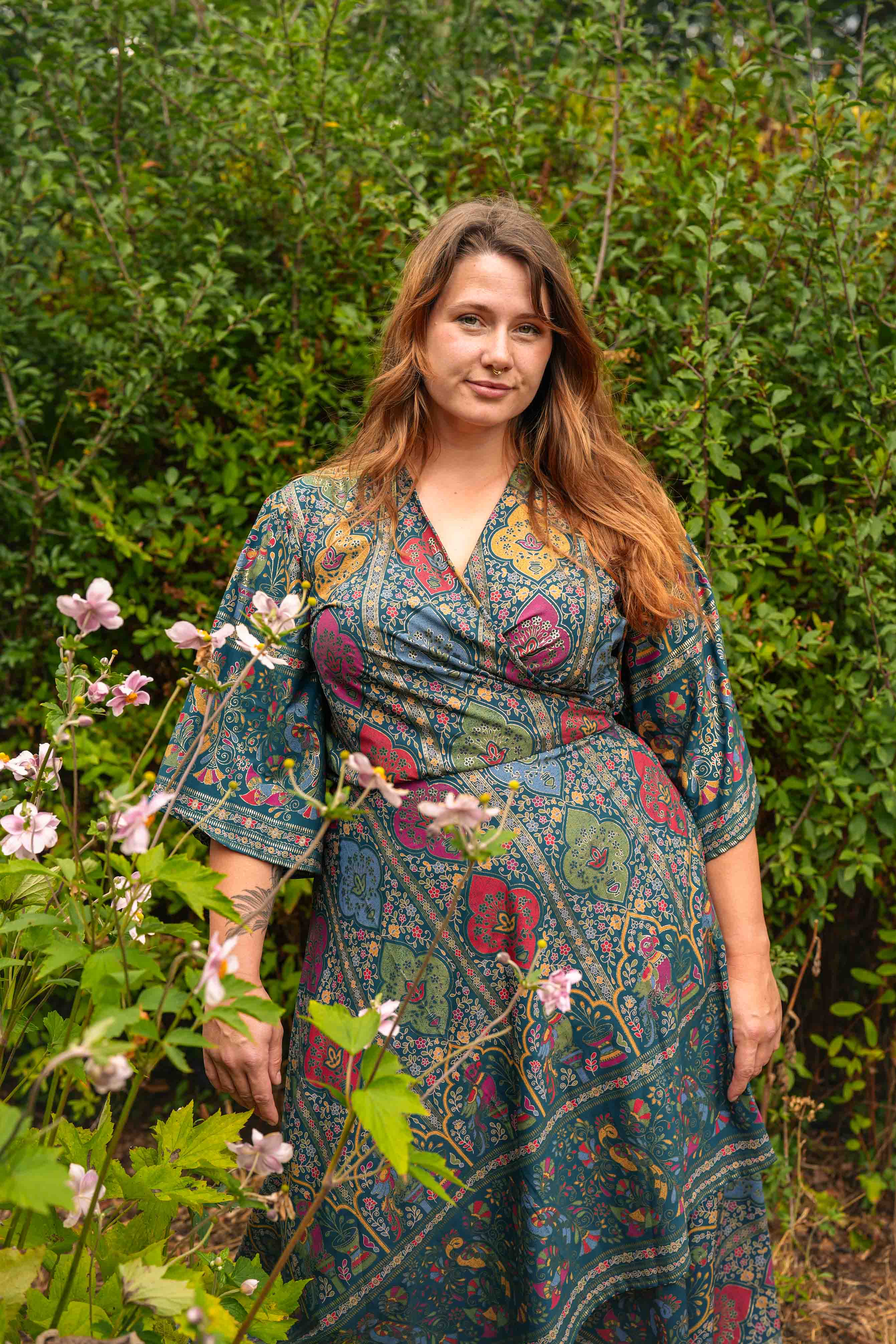 Royal Jewel Wrap Dress
