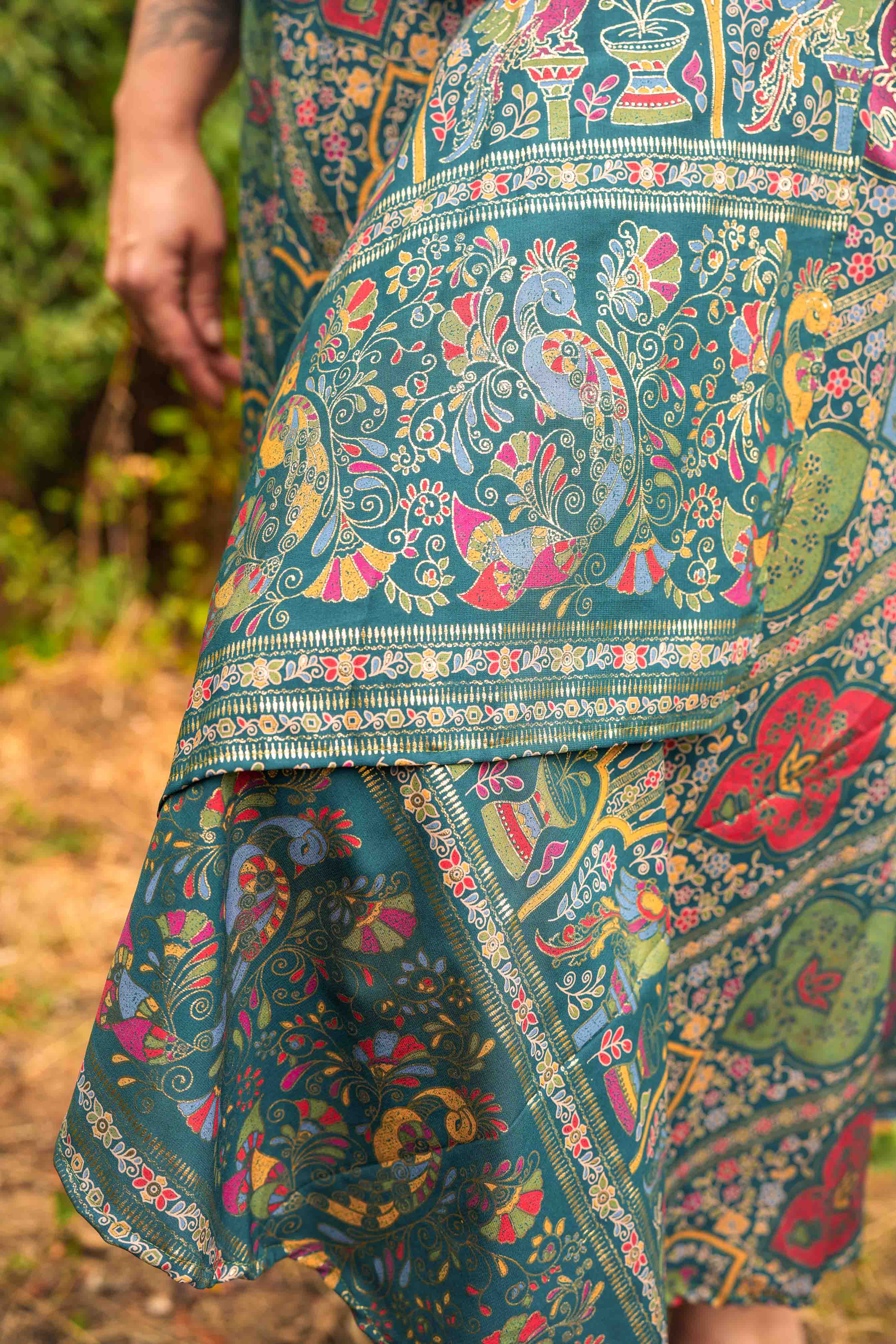 Royal Jewel Wrap Dress