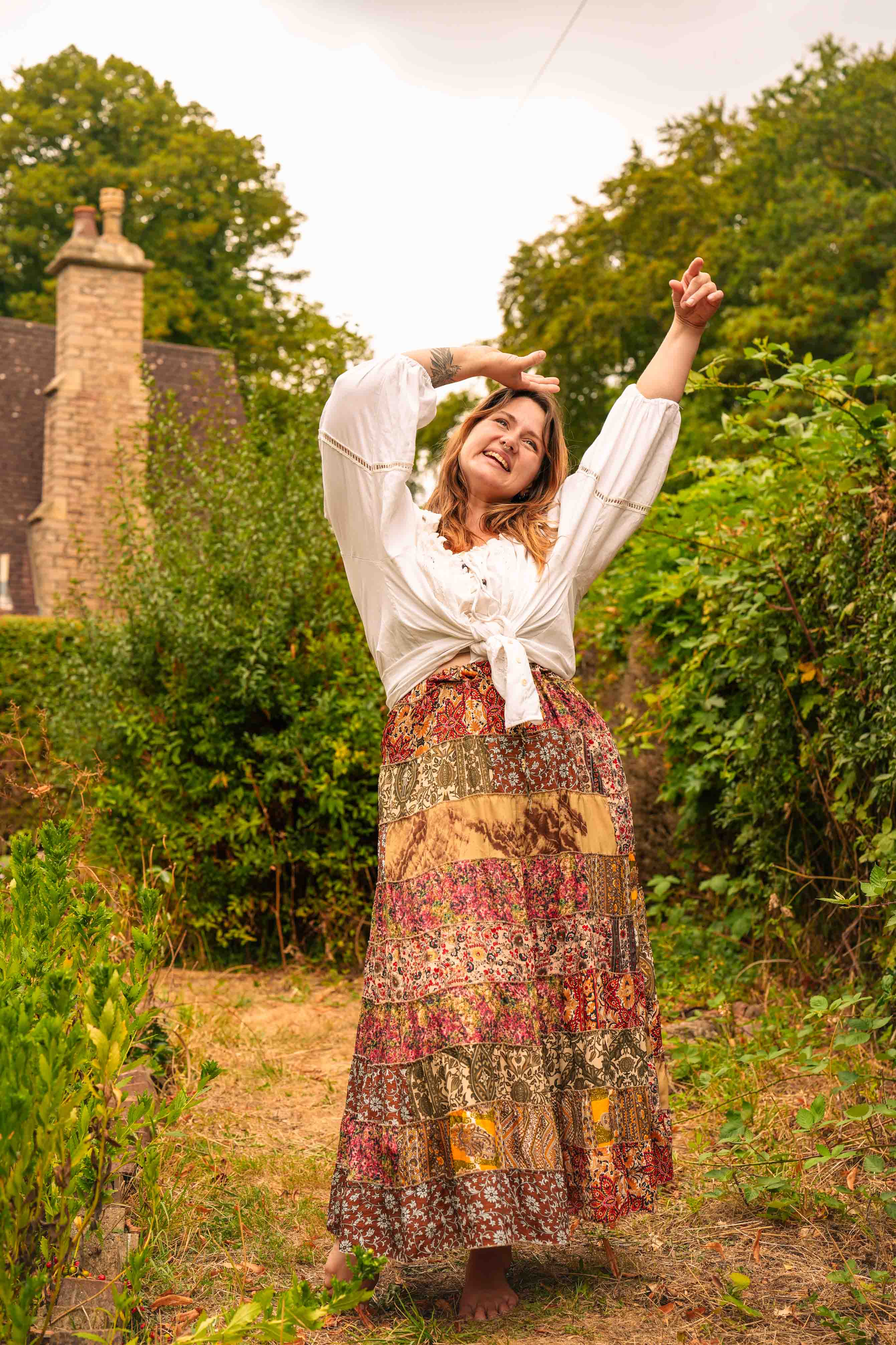 Falling Leaves Patchwork Skirt