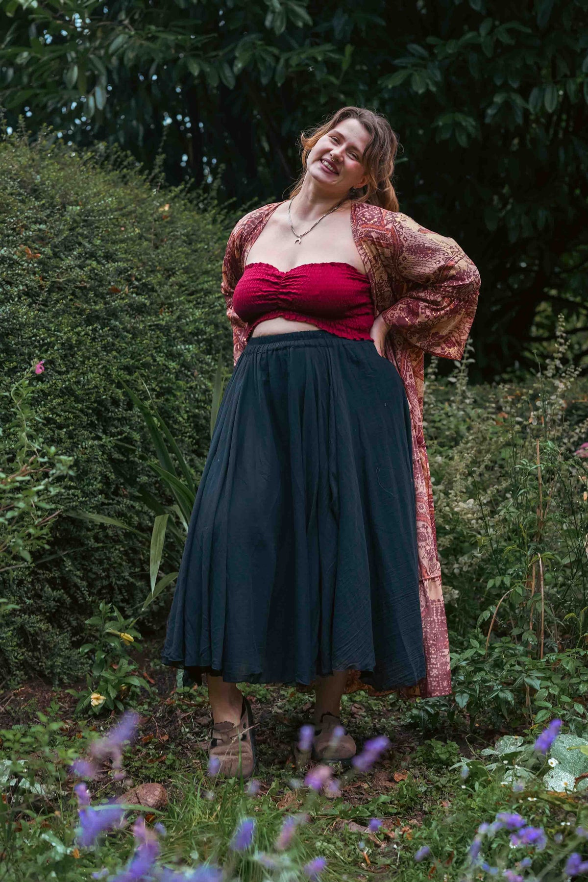 Little Petal Top in Deep Red