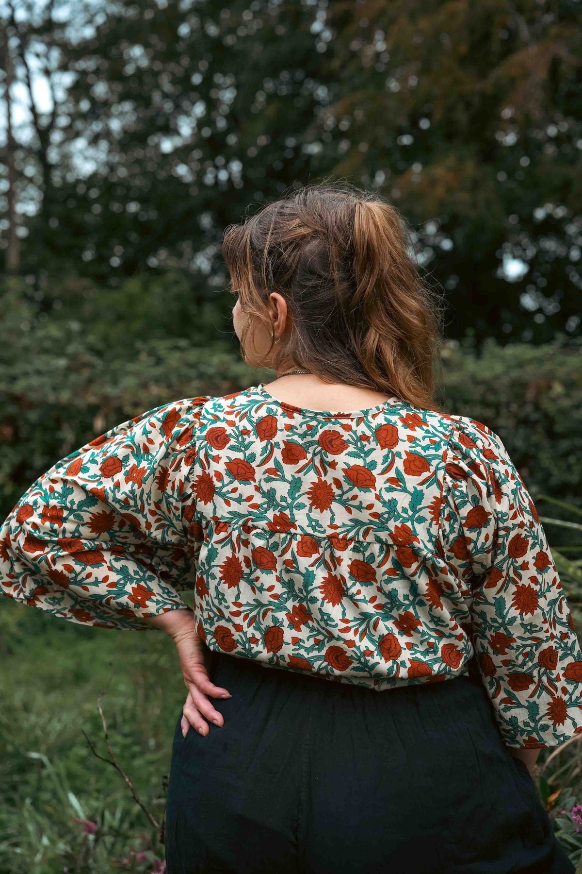 Twilight Poppy Longline Fleetwood Blouse