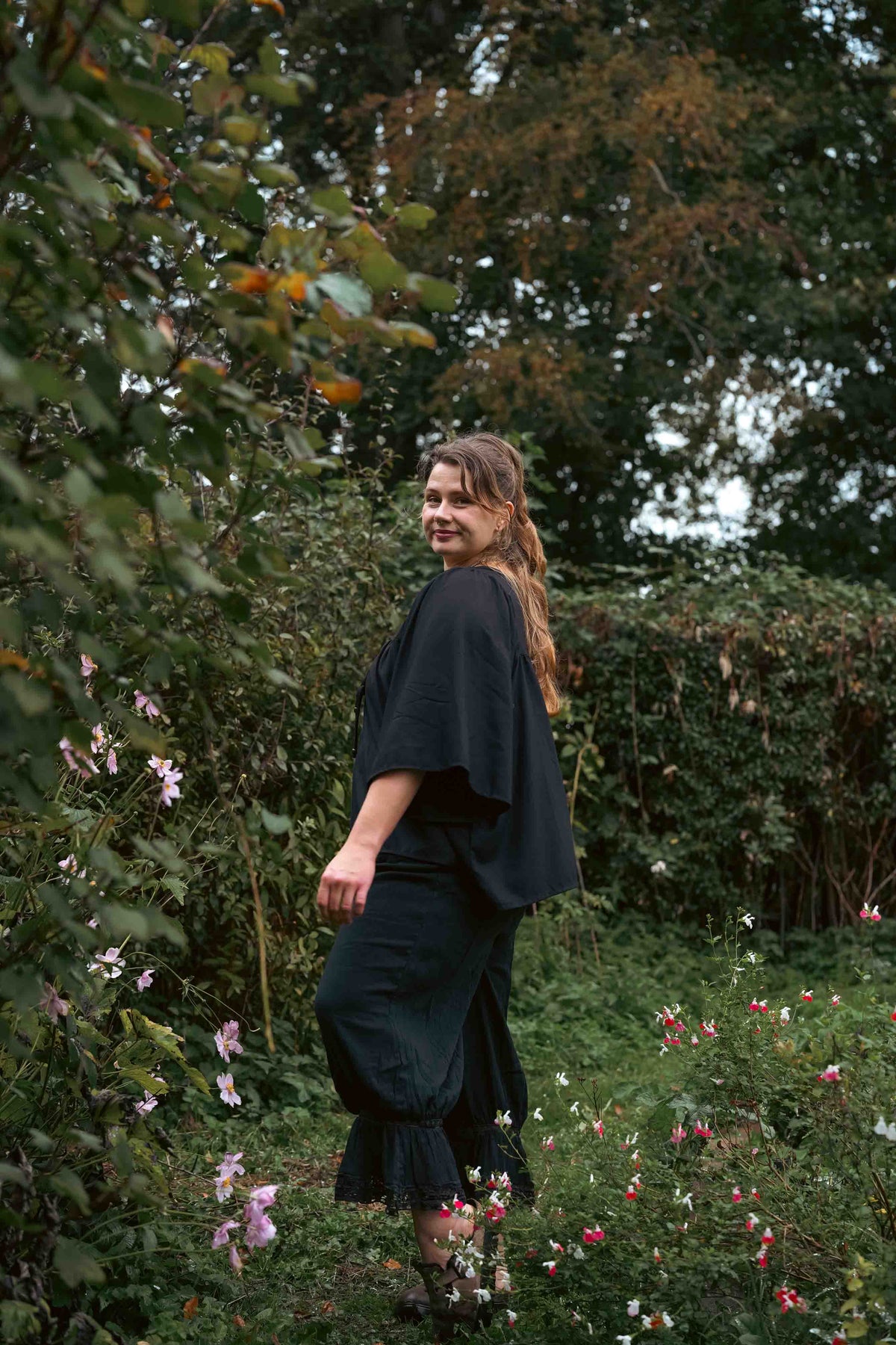 Black Longline Fleetwood Blouse