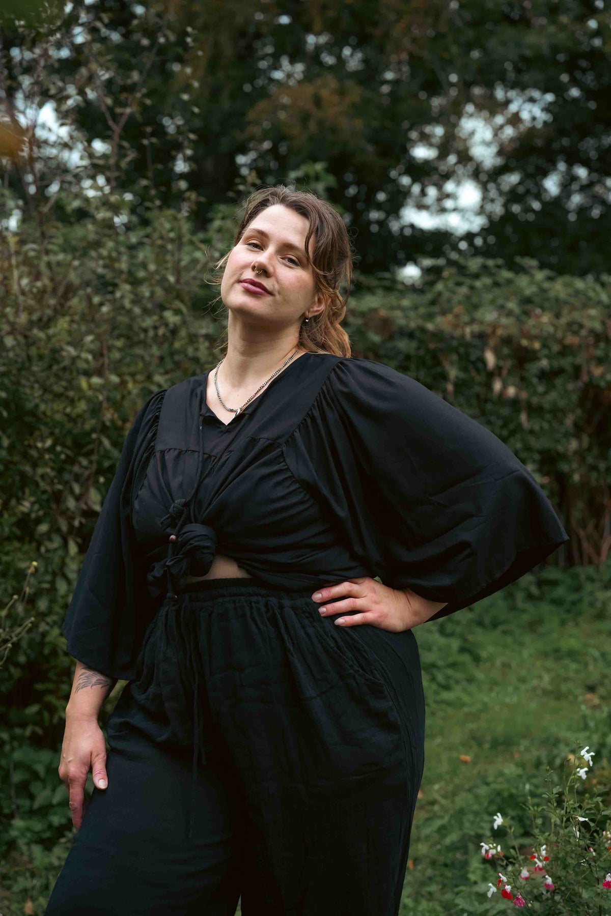 Black Longline Fleetwood Blouse