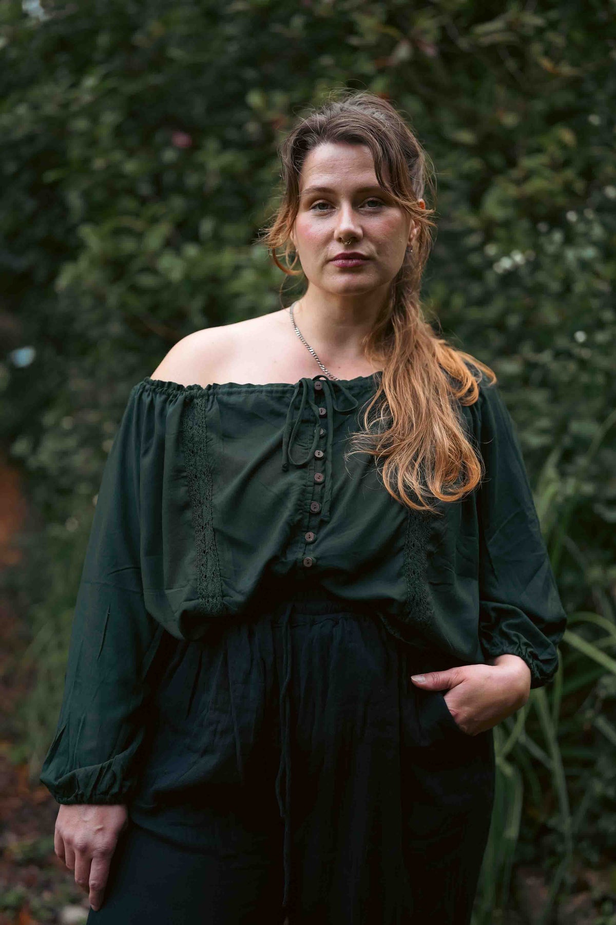 Maiden Blouse Dark Green