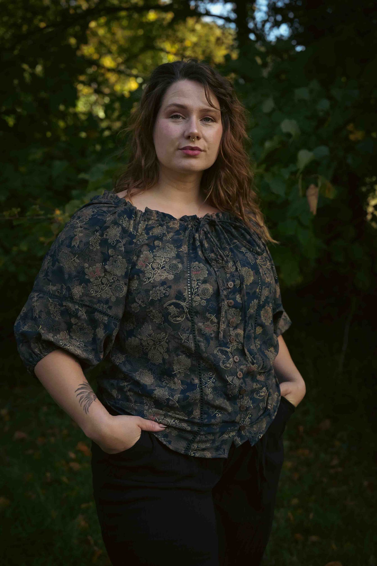 Maiden Blouse in Woodland Gold