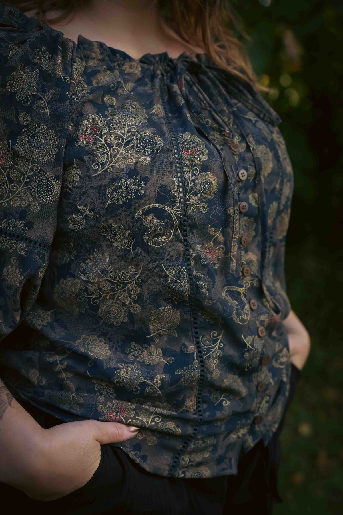 Maiden Blouse in Woodland Gold