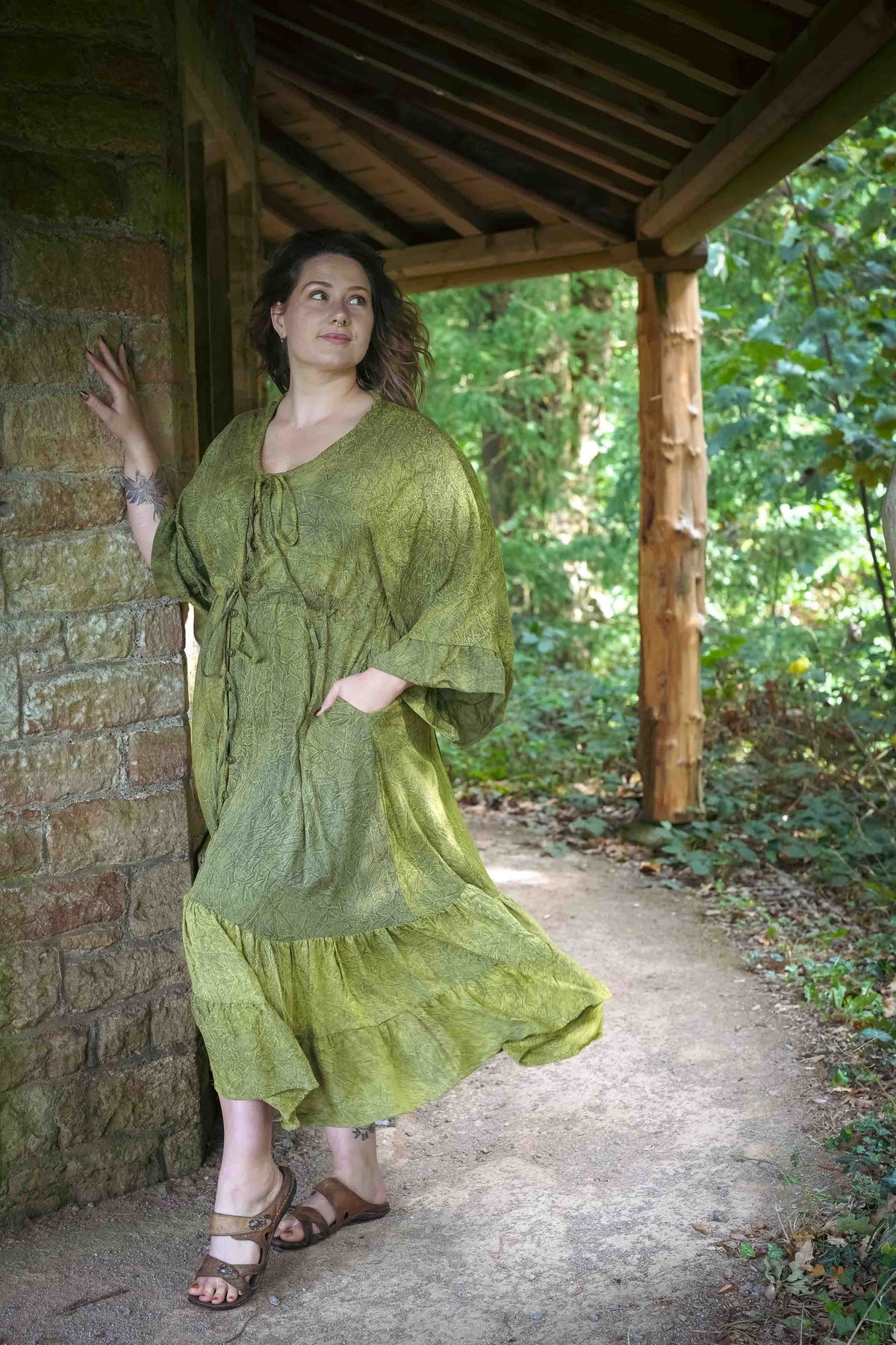 Sabrina Dress in Moss