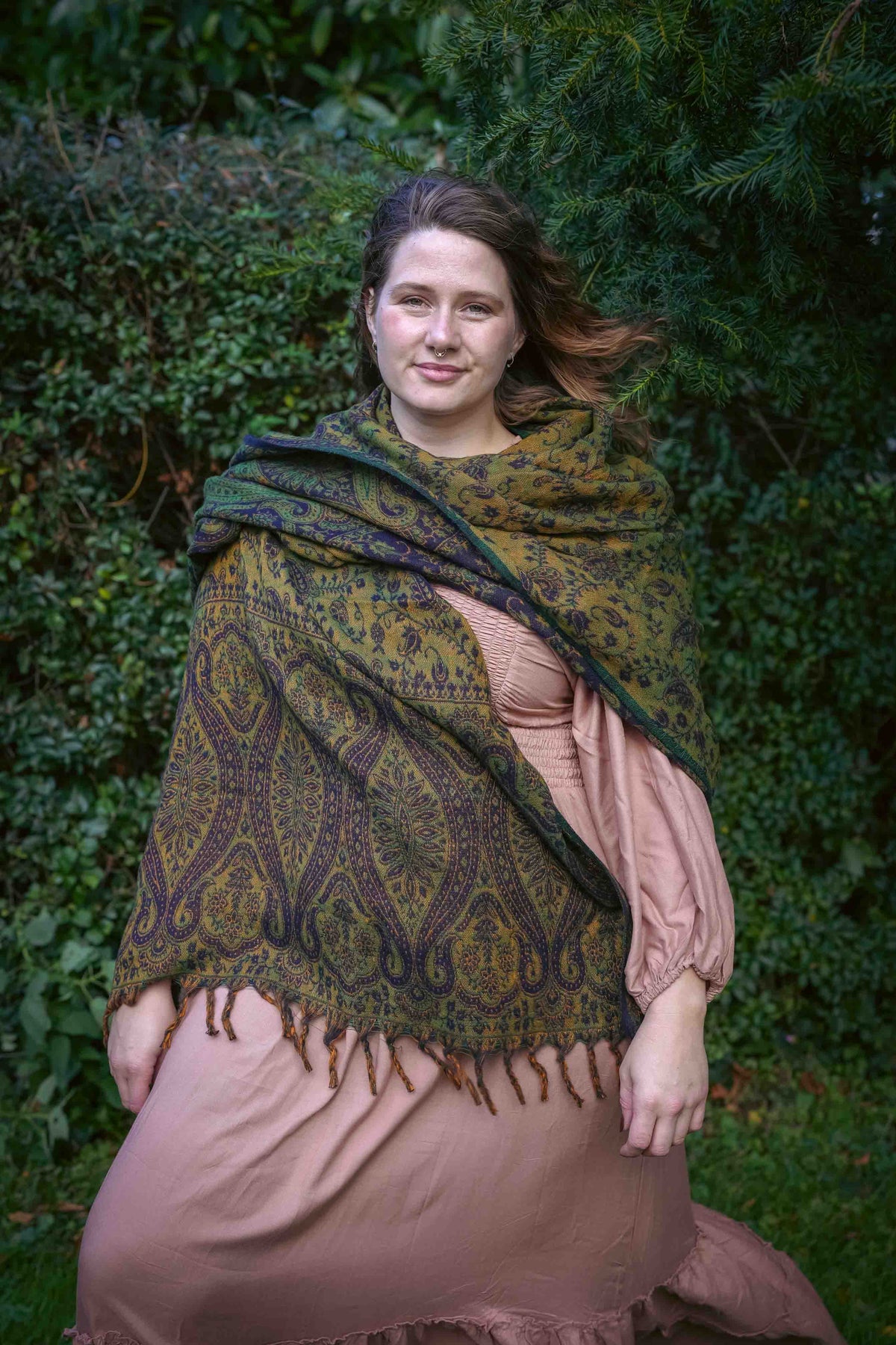 Herb Reversible Pashmina Shawl
