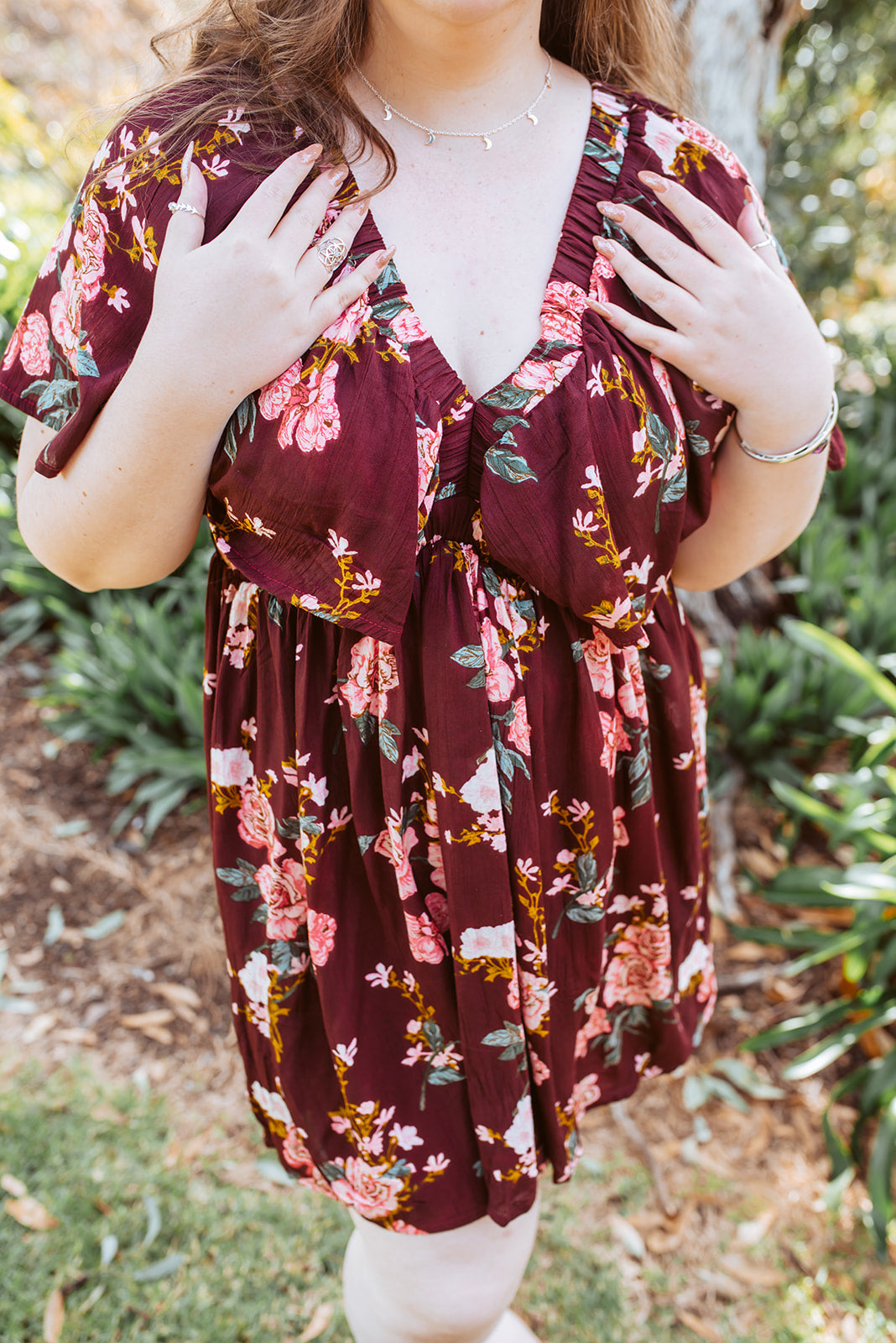 Butterfly Mini Dress in Rose